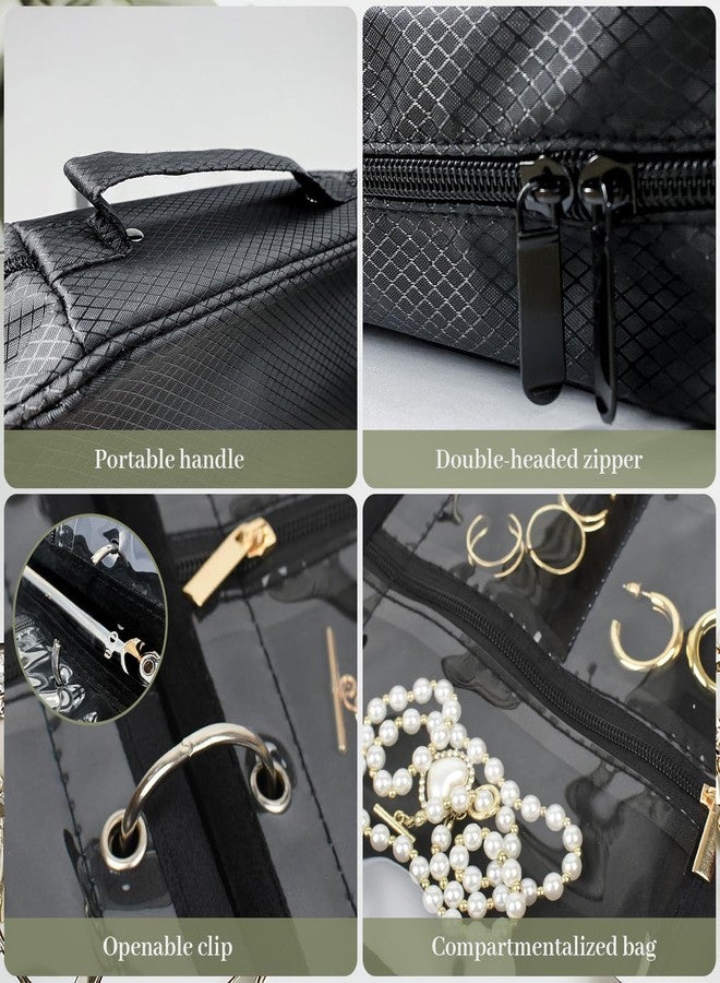 Dexmary Travel Jewelry Organizer and Storage Case for Women, Travel Jewelry Storage with 36 Velvet Zipper Velvet Pouches, Portable Gift for Earrings Necklaces, Rings, Bracelet, Watch - Image 4